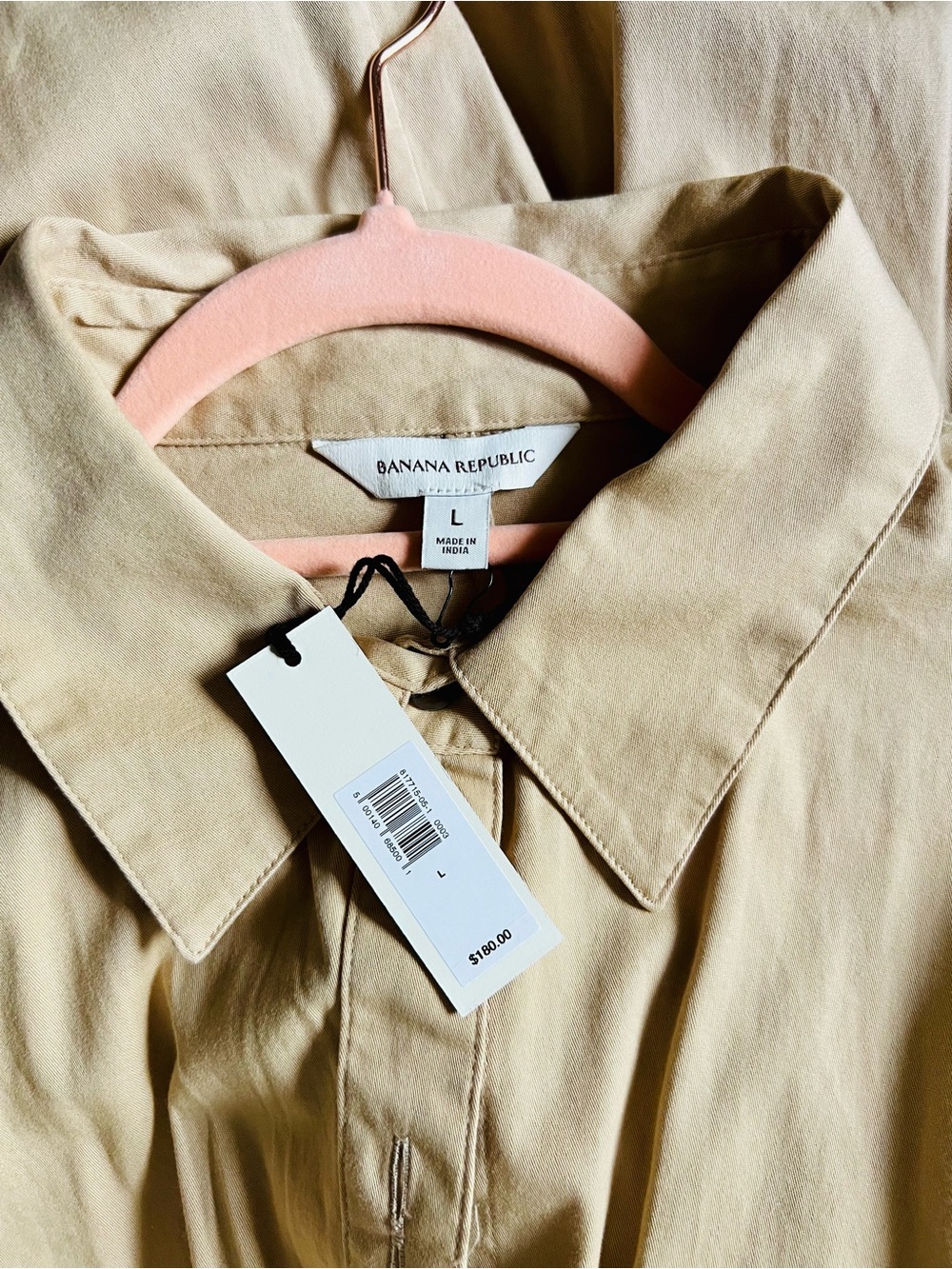 STRETCH-COTTON POPLIN PINTUCK LONG-MIDI SHIRT DRESS - Picture 2 of 4